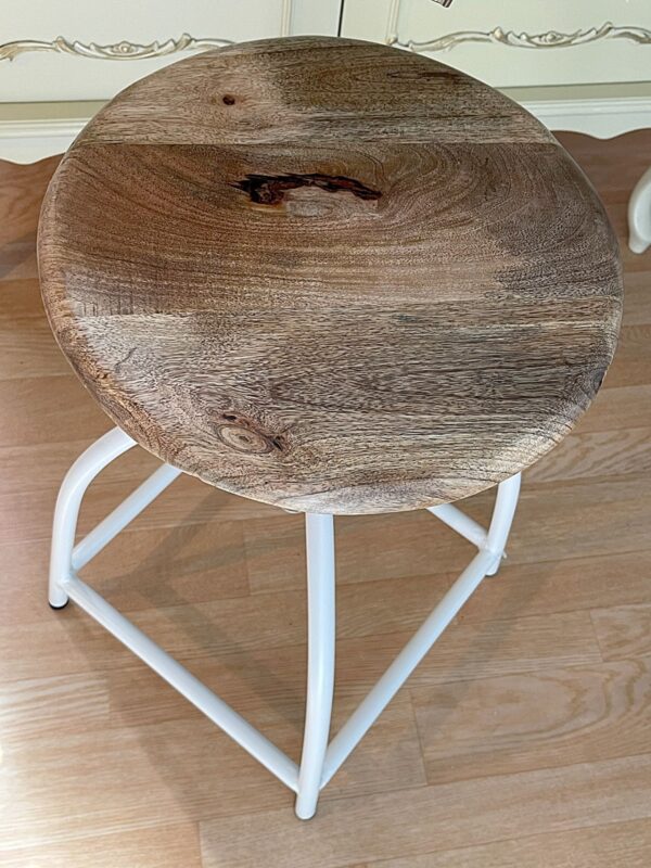 Tabouret pivotant lot de 2 tabourets de bar chaise pivotante réglable en hauteur Liverpool structure en bois et métal – Image 10