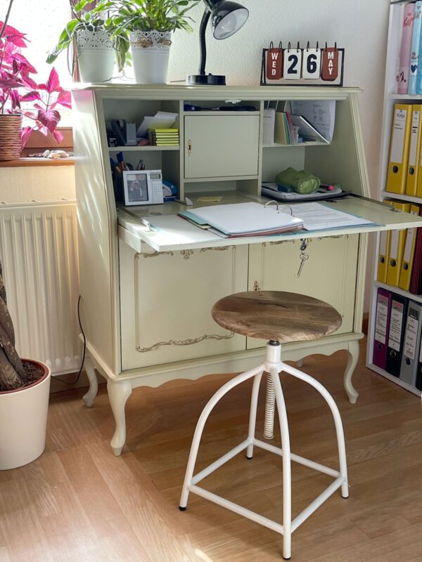 Tabouret pivotant tabouret de bar chaise pivotante réglable en hauteur Liverpool bois massif cadre en métal durable – Image 10