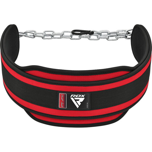 RDX T7 Rouge Formation De Poids Ceinture De Musculation Avec Chaîne – Image 2