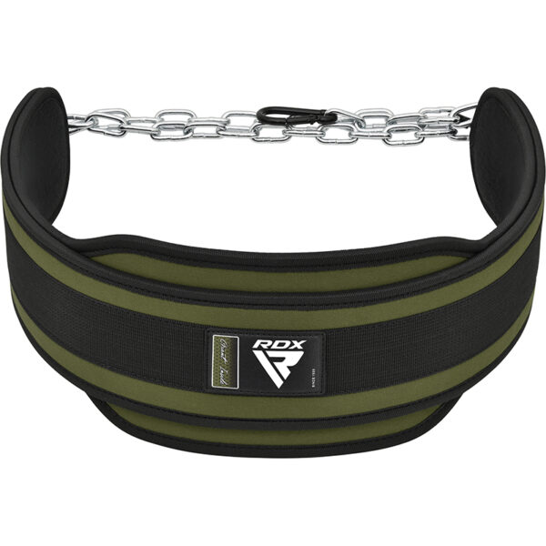 RDX T7 Formation De Poids Ceinture De Musculation Avec Chaîne Armée Verte – Image 2