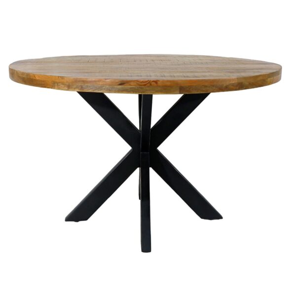 Table à manger ronde ø120cm Table de salle à manger Liverpool en manguier massif – Image 2