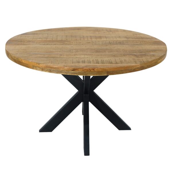 Table à manger ronde ø120cm Table de salle à manger Liverpool en manguier massif – Image 3