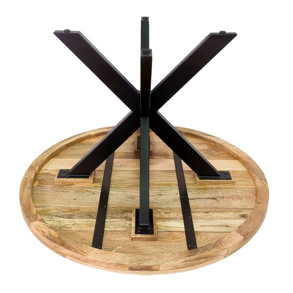 Table à manger ronde ø120cm Table de salle à manger Liverpool en manguier massif – Image 7
