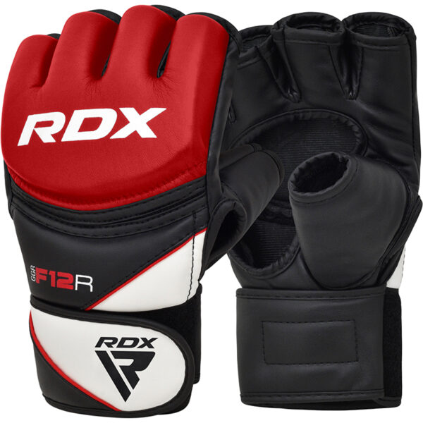 RDX F12 Entraînement MMA Gants de Grappling X Grande Rouge Cuir PU – Image 2