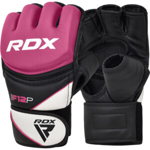 RDX F12 Femmes Rose MMA Gants de Grappling Moyenne Cuir PU