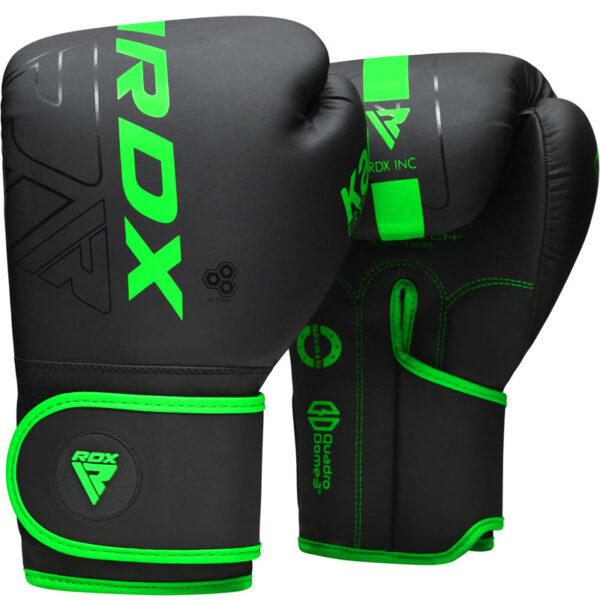RDX F6 Kara Gants de Boxe Noir 6oz Vert Cuir PU