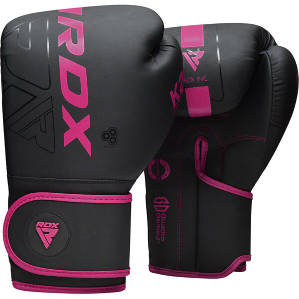 RDX F6 Kara Gants de Boxe Noir 12oz Rose Cuir PU – Image 2
