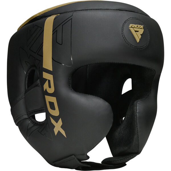 RDX F6 KARA Casque De Boxe XL d'or Cuir PU