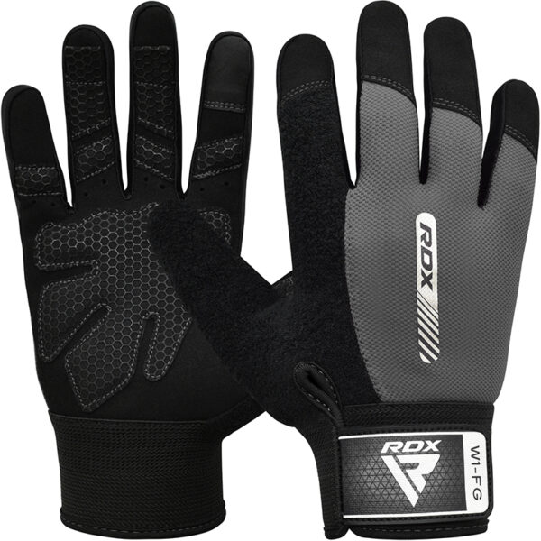 RDX W1 Full Finger Gants Gymnastique S Gris Lycra