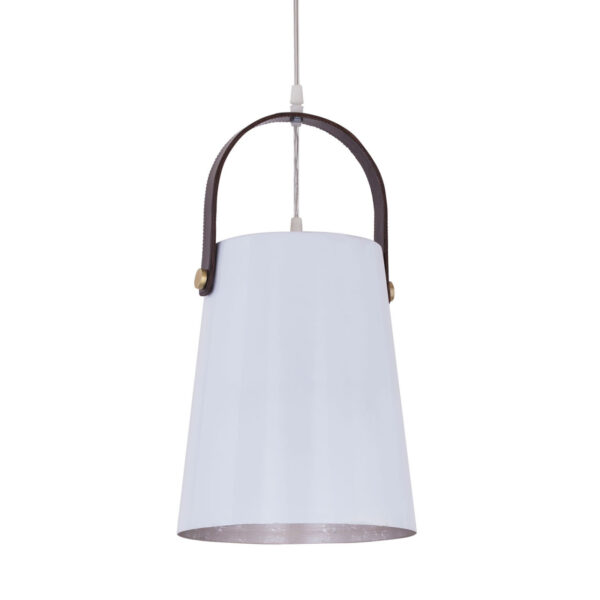 Suspension en métal avec support en cuir lampe suspendue table à manger plafonnier style vintage