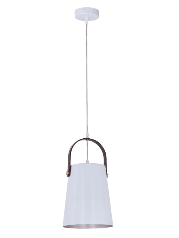 Suspension en métal avec support en cuir lampe suspendue table à manger plafonnier style vintage – Image 2
