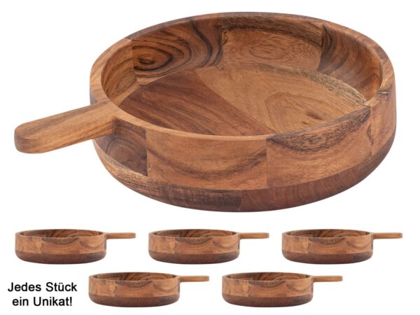 Poêle décorative en bois Masterbox 6 pièces en bois 32x25cm bol en acacia massif