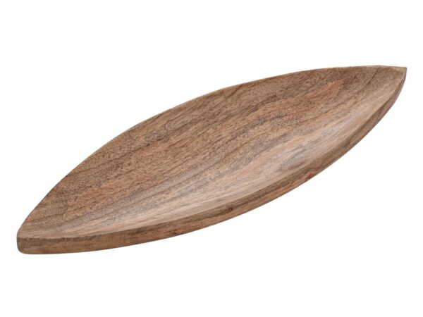 Bol décoratif bol en bois L40xH3xP14cm bateau en forme de bateau en bois de manguier massif – Image 2