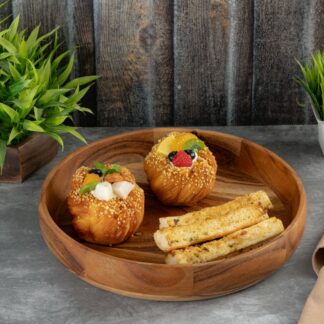 Bol en bois bol décoratif bol à fruits bois ø30cm qualité alimentaire acacia massif