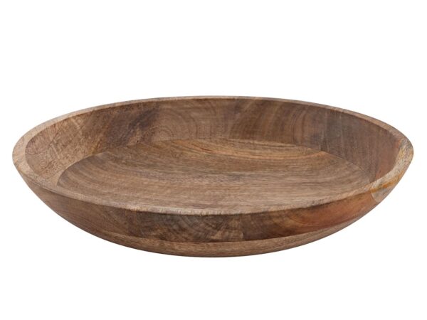 Bol décoratif en bois rond ø25 ou 30cm H6cm moderne simple en manguier massif