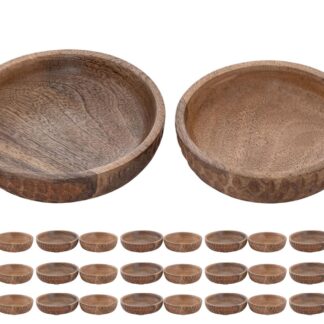 Bol en bois Masterbox 16x lot de 2 bols décoratifs ø15/17cm Tik & Tok rond en bois de manguier
