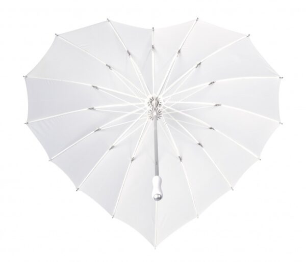 Standard Umbrellas Parapluie en forme de coeur avec ouverture manuelle Ø 110 cm Blanc - Falcone – Image 12