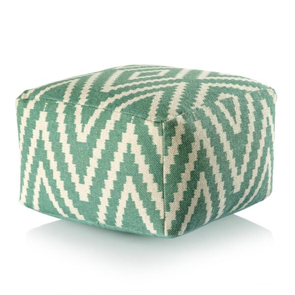 Repose-pieds siège cube 50x35x50cm pouf kilim coussin de sol Pérou noir taupe jaune turquoise