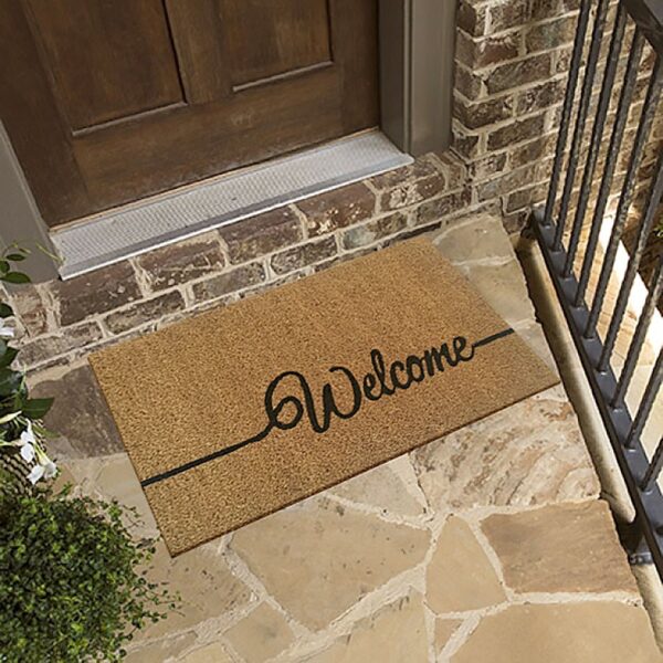 Lot de 10 tapis en noix de coco 60 x 40 cm - Paillasson à motif - Paillasson - Tapis anti-salissure - Porte d'entrée – Image 4