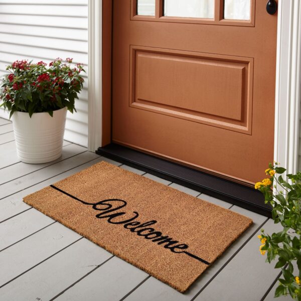 Tapis de noix de coco 60 x 40 cm paillasson paillasson tapis anti-saleté porte d'entrée – Image 2