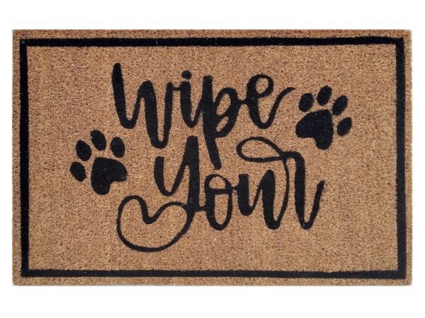 Lot de 10 tapis en noix de coco 60 x 40 cm - Paillasson à motif - Paillasson - Tapis anti-salissure - Porte d'entrée – Image 2