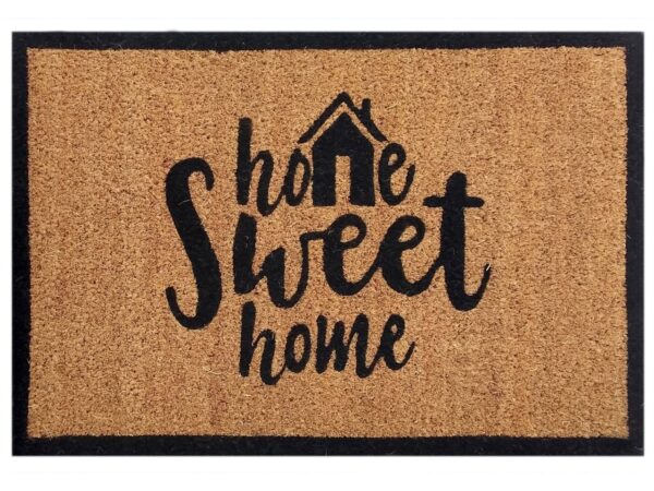 Lot de 10 tapis en noix de coco 60 x 40 cm - Paillasson à motif - Paillasson - Tapis anti-salissure - Porte d'entrée – Image 2