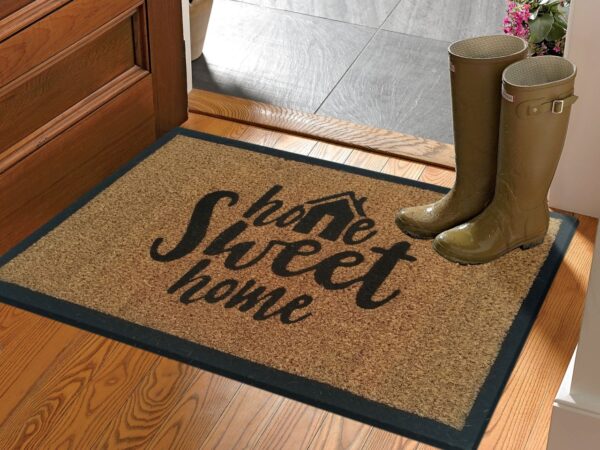 Tapis de noix de coco 60 x 40 cm paillasson paillasson tapis anti-saleté porte d'entrée – Image 5
