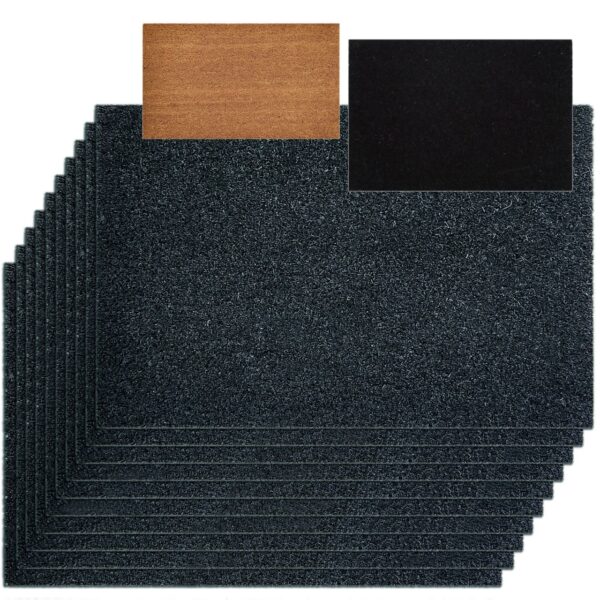Tapis de noix de coco, lot de 10, paillassons, tapis anti-saleté, paillasson, couleur unie pour porte d'entrée, 3 couleurs