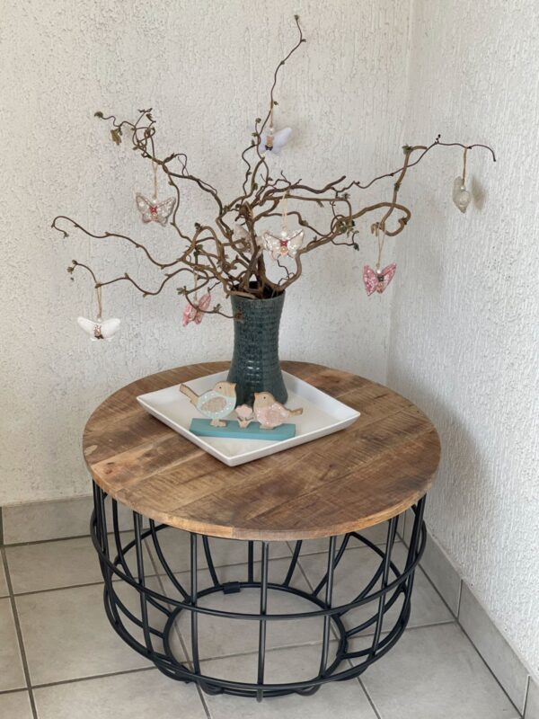 Table d'appoint table basse durable table de salon ronde Lexington ø 55 cm structure en métal massif – Image 9