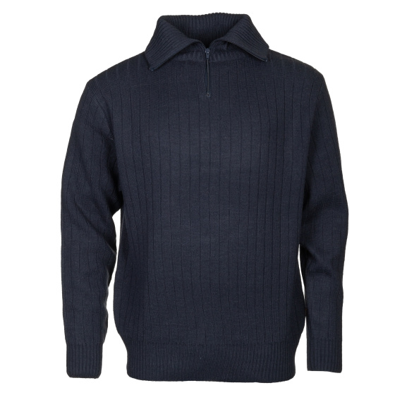 Pullovers PL Kotterstrui tricot homme demi-fermeture éclair bleu taille M - Life Line – Image 7