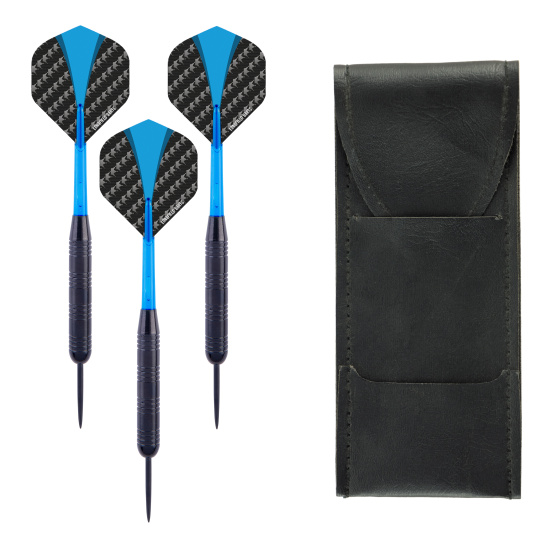 Darts Jeu de fléchettes Steeltip 23 grammes Noir/Bleu 3 pièces - Longfield Darts – Image 10