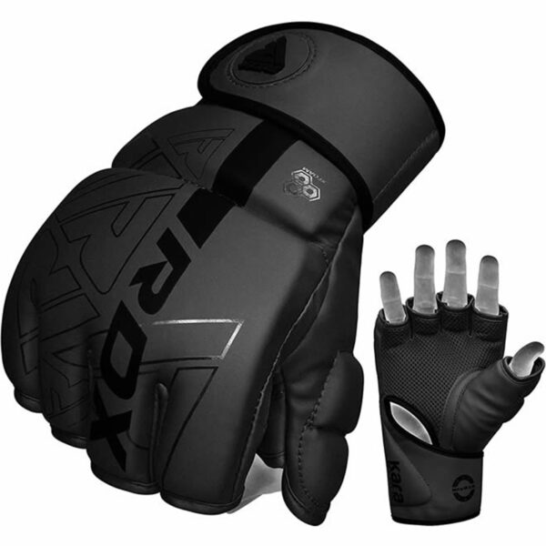 RDX F6 KARA Gants de Grappling et MMA S Noir Cuir PU – Image 2