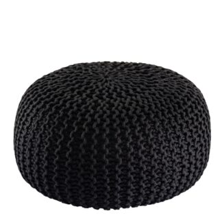 Pouf PREMIUM ø45cm tabouret pouf tricoté terrasse intérieure piscine jardin durable