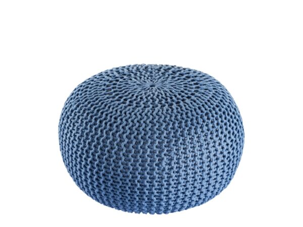 Pouf PREMIUM ø45cm tabouret pouf tricoté terrasse intérieure piscine jardin durable