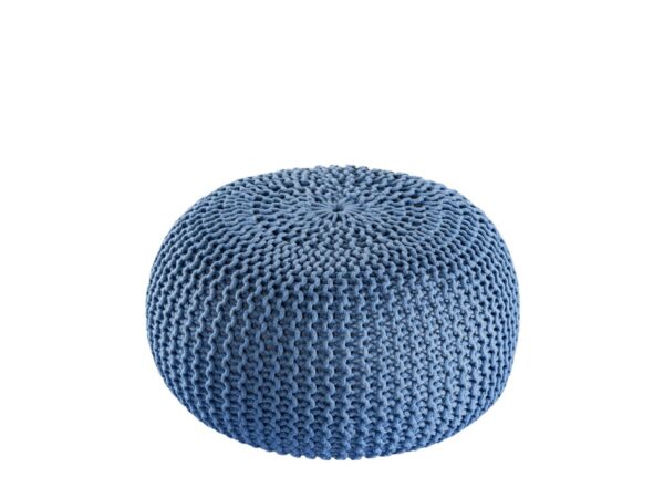 Pouf PREMIUM ø45cm tabouret pouf tricoté terrasse intérieure piscine jardin durable – Image 3