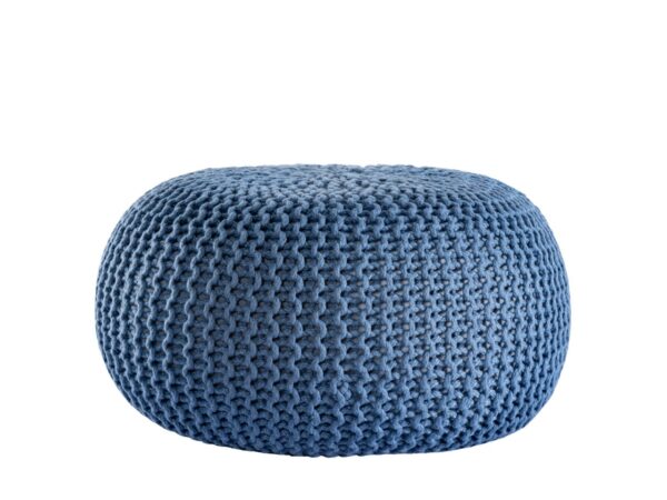 Pouf PREMIUM ø45cm tabouret pouf tricoté terrasse intérieure piscine jardin durable – Image 4
