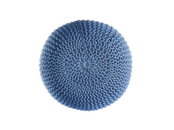 Pouf PREMIUM ø45cm tabouret pouf tricoté terrasse intérieure piscine jardin durable – Image 5