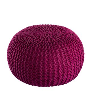 Pouf PREMIUM ø45cm tabouret pouf tricoté terrasse intérieure piscine jardin durable