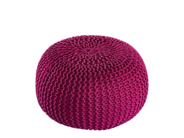 Pouf PREMIUM ø45cm tabouret pouf tricoté terrasse intérieure piscine jardin durable – Image 3