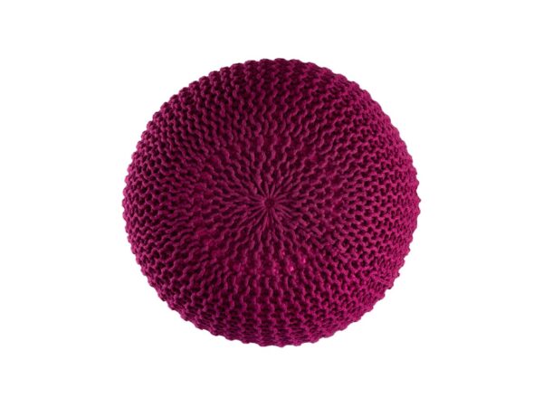 Pouf PREMIUM ø45cm tabouret pouf tricoté terrasse intérieure piscine jardin durable – Image 5