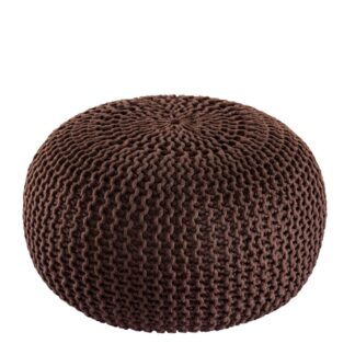 Pouf PREMIUM ø45cm tabouret pouf tricoté terrasse intérieure piscine jardin durable
