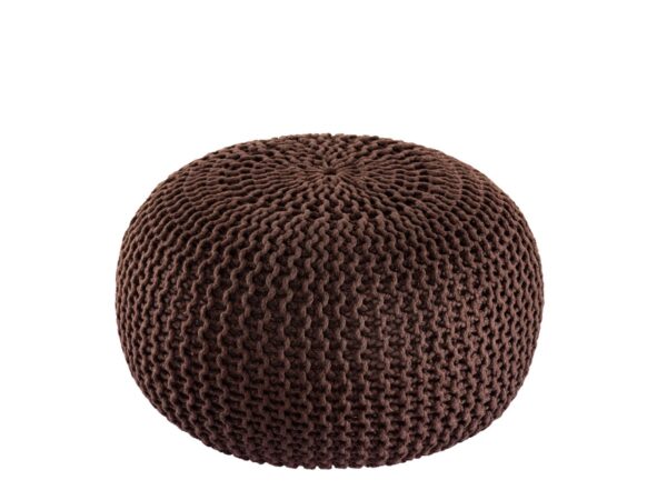 Pouf PREMIUM ø45cm tabouret pouf tricoté terrasse intérieure piscine jardin durable
