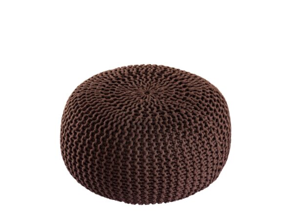Pouf PREMIUM ø45cm tabouret pouf tricoté terrasse intérieure piscine jardin durable – Image 3