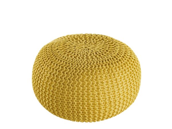 Pouf PREMIUM ø45cm tabouret pouf tricoté terrasse intérieure piscine jardin durable – Image 3