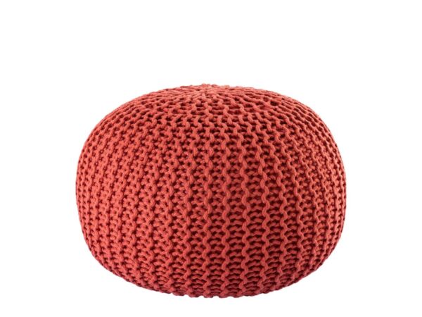 Pouf PREMIUM ø45cm tabouret pouf tricoté terrasse intérieure piscine jardin durable