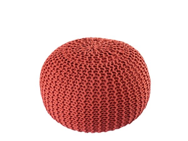 Pouf PREMIUM ø45cm tabouret pouf tricoté terrasse intérieure piscine jardin durable – Image 3