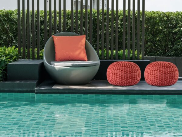 Pouf extérieur ø55cm pouf assise terrasse piscine jardin – Image 7