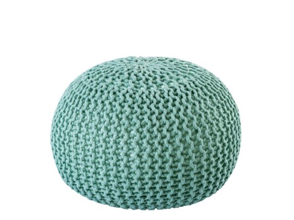 Pouf PREMIUM ø45cm tabouret pouf tricoté terrasse intérieure piscine jardin durable – Image 2
