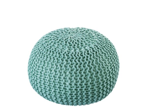 Pouf PREMIUM ø45cm tabouret pouf tricoté terrasse intérieure piscine jardin durable – Image 4