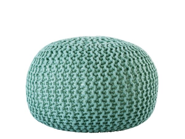Pouf PREMIUM ø45cm tabouret pouf tricoté terrasse intérieure piscine jardin durable – Image 5